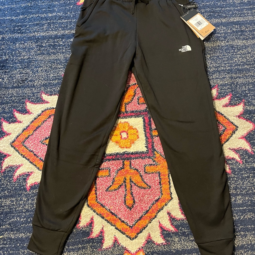 Womens black fleece joggers, XS, North Face